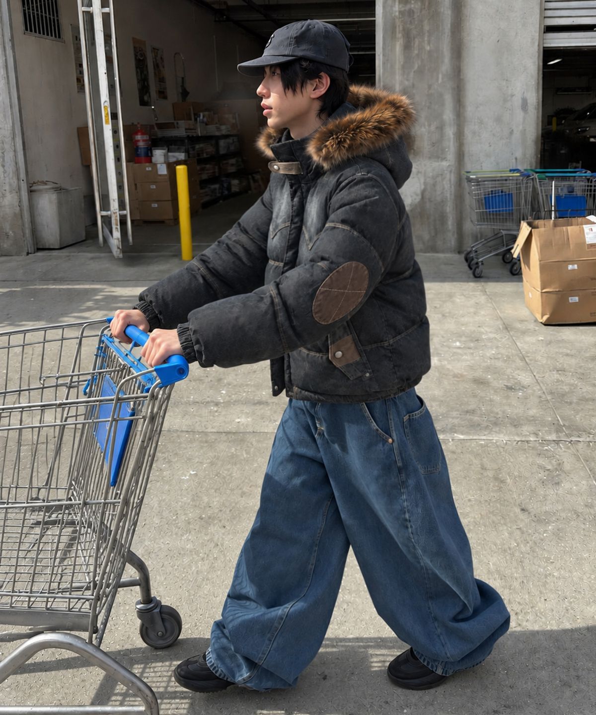 메인부스(MAINBOOTH) Vintage Western Puffer Jacket(BLACK)
