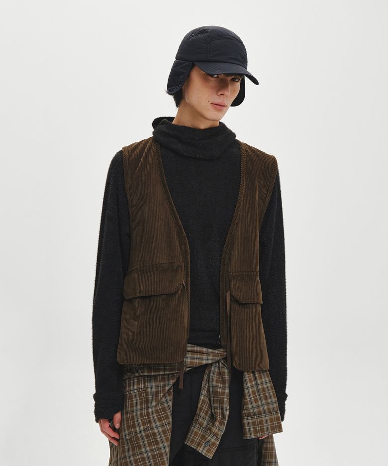 [HELEMENT X TOKYO CRAFTS] 코듀로이 플리스 베스트 (D/BROWN)