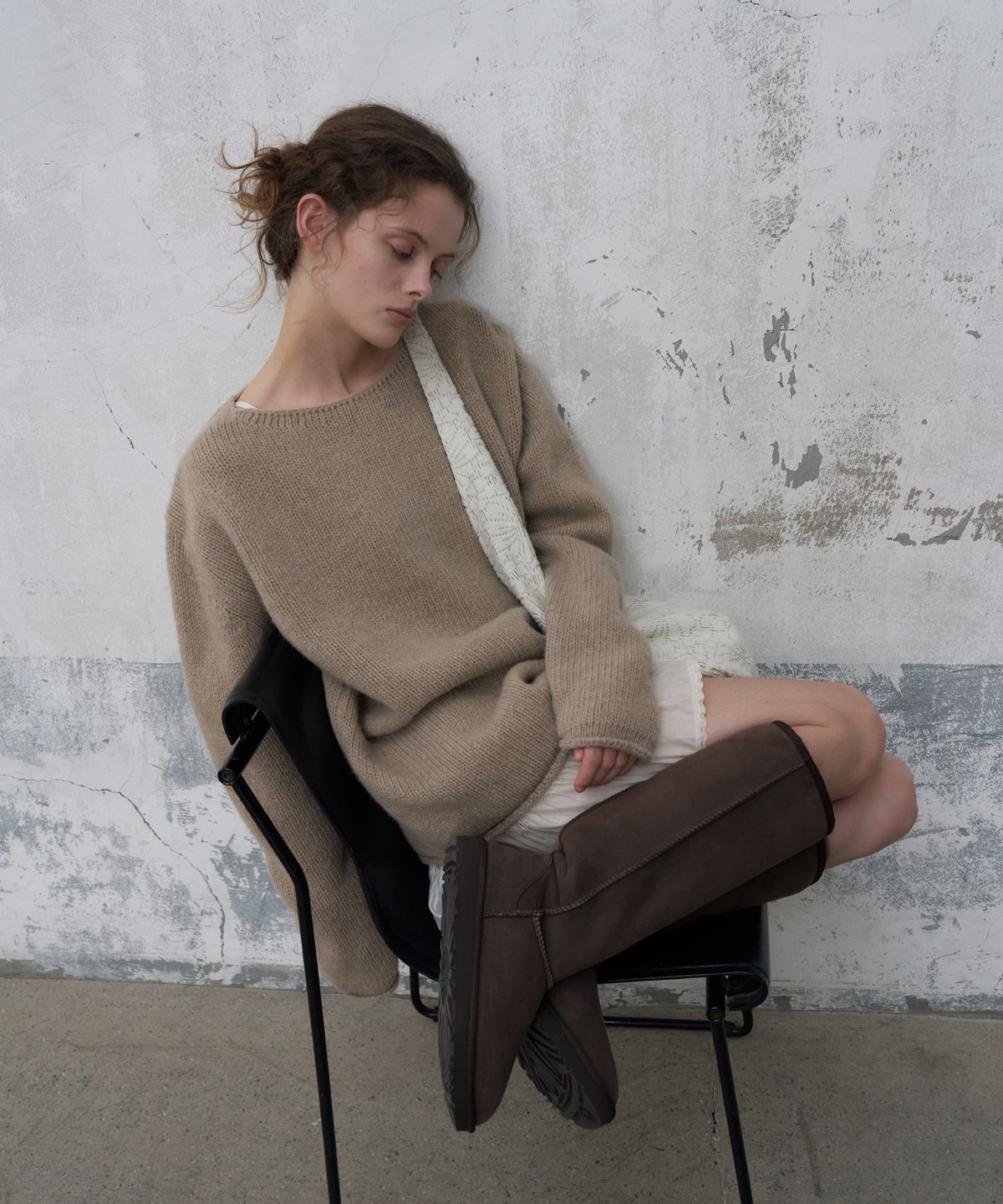 포에토(FOETO) Fog over wool knit - beige