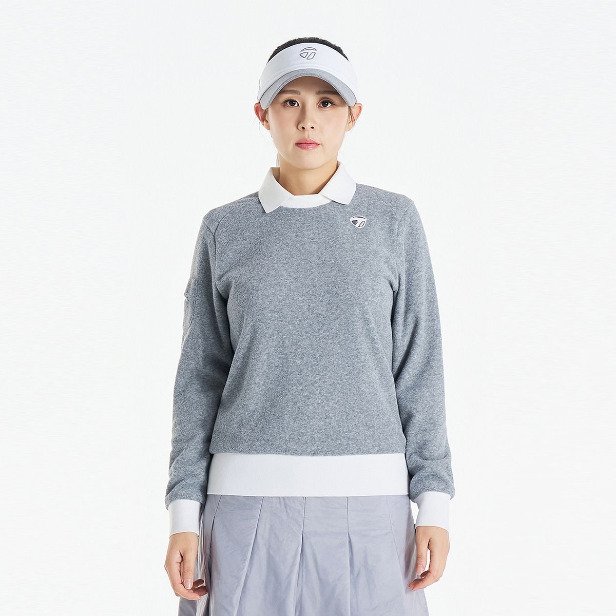 테일러메이드 어패럴(TAYLORMADE APPAREL) 26FW 여성 테리 조직 방풍 카라 티셔츠 TT6-74HG42-193