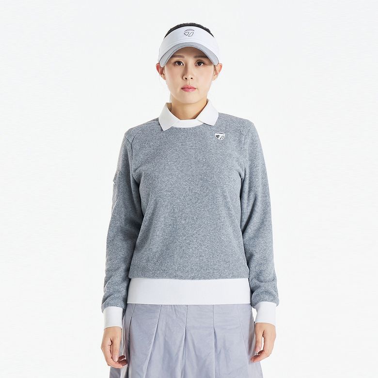 26FW 여성 테리 조직 방풍 카라 티셔츠 TT6-74HG42-193