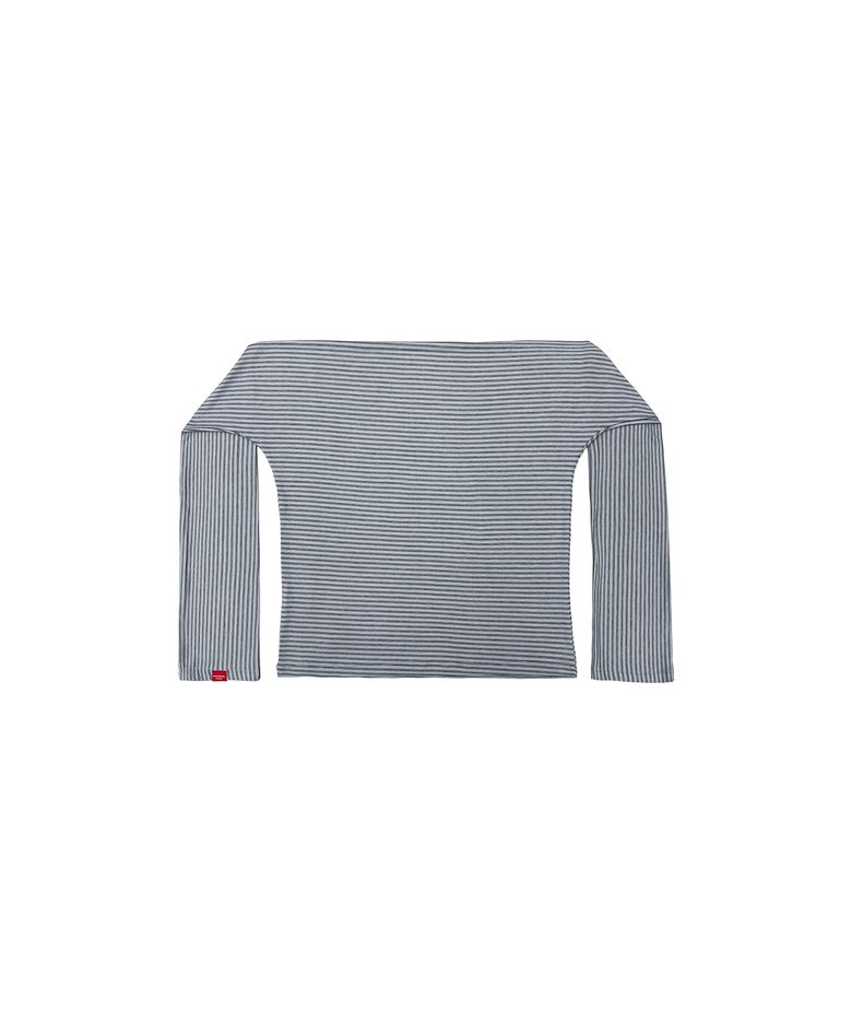 [W] REC STRIPE DRAPE [BLUE]