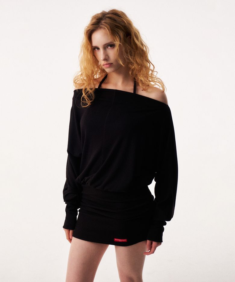 [W] REC OFF-SHOULDER ONE PIECE [BLACK]