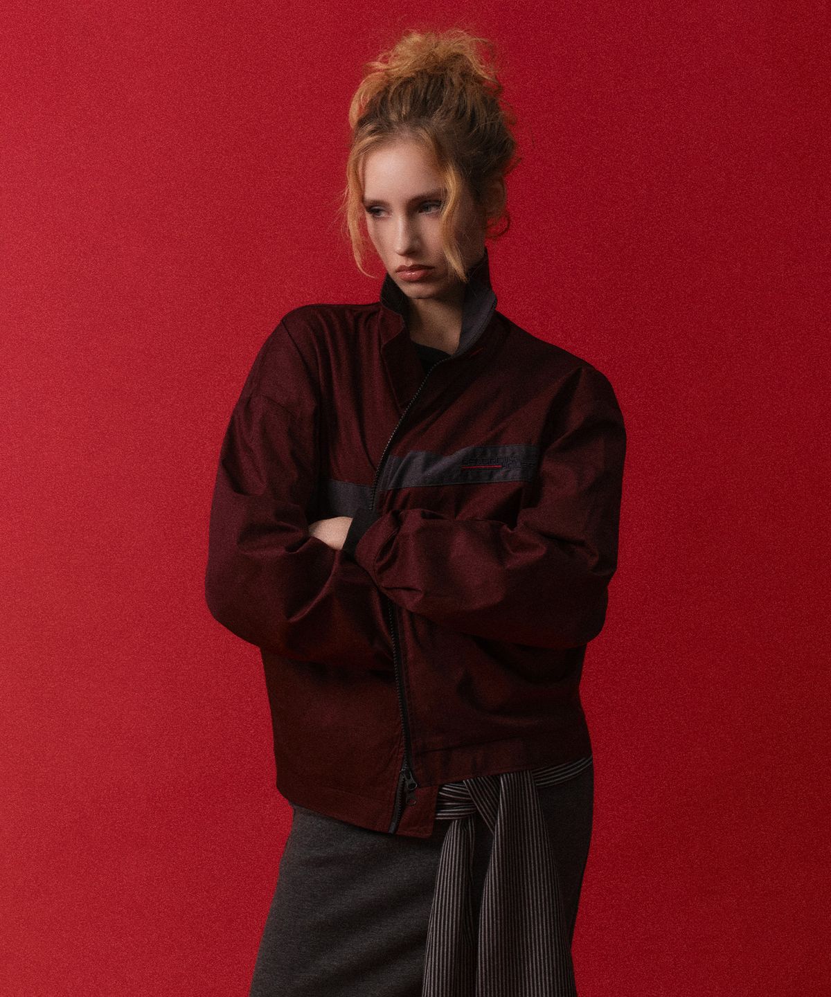 레코딩하우스(RECORDINGHOUSE) [W] REC TRACK JACKET [BURGUNDY]