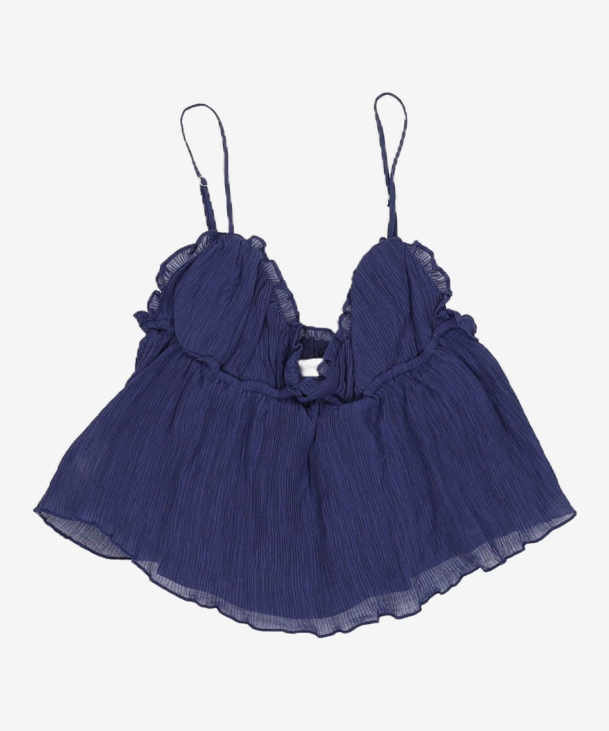 글로니(GLOWNY) SHIRRED CRINKLE BUSTIER (NAVY) XS