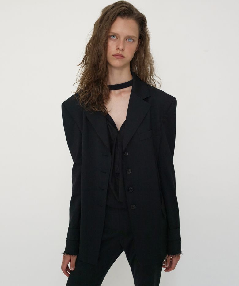 RAW SLIM WOOL JACKET