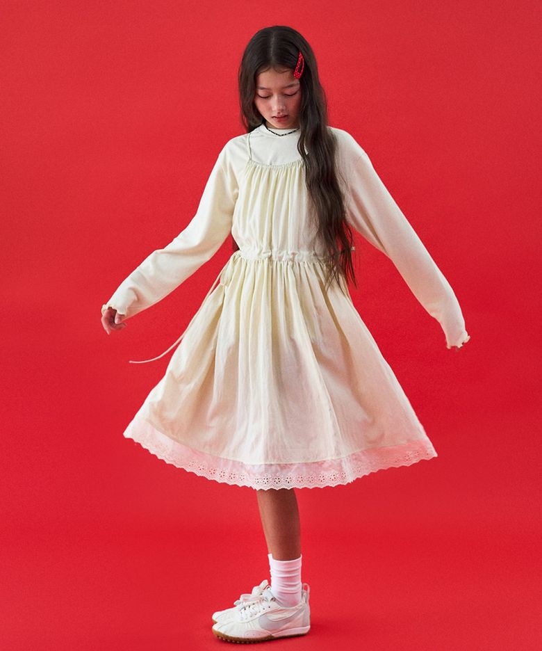 Cream Shining Dress