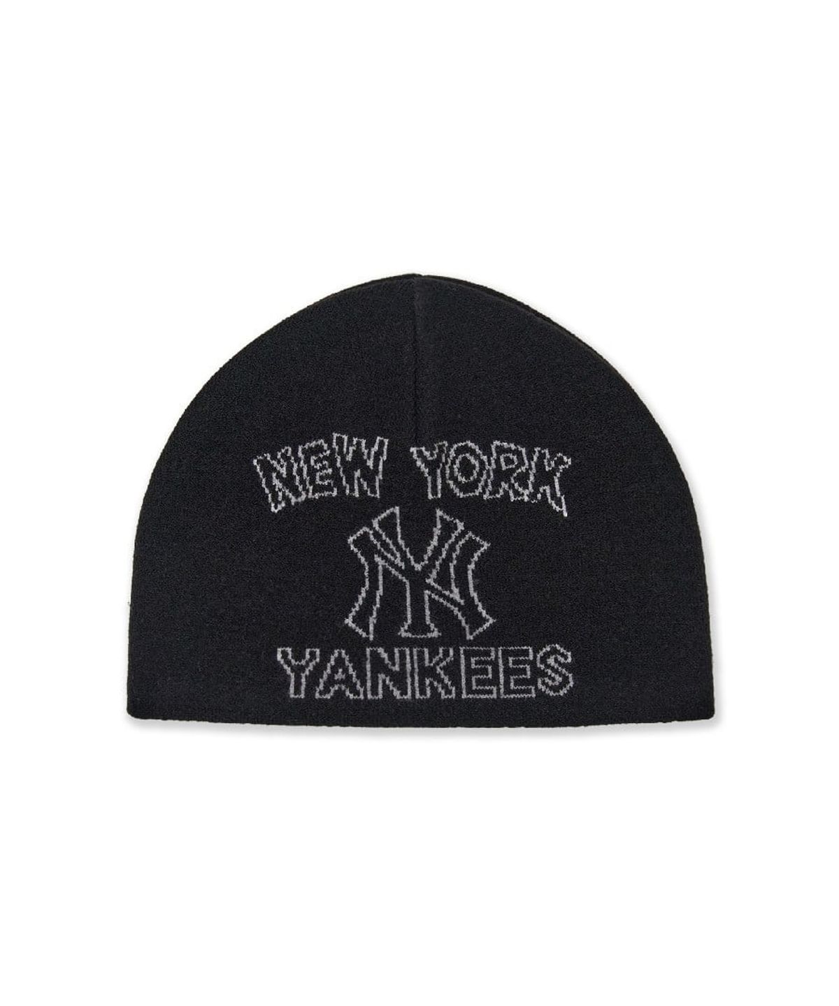 엠엘비(MLB) 고프코어 레터링 노 커프스 비니 NY (Black)
