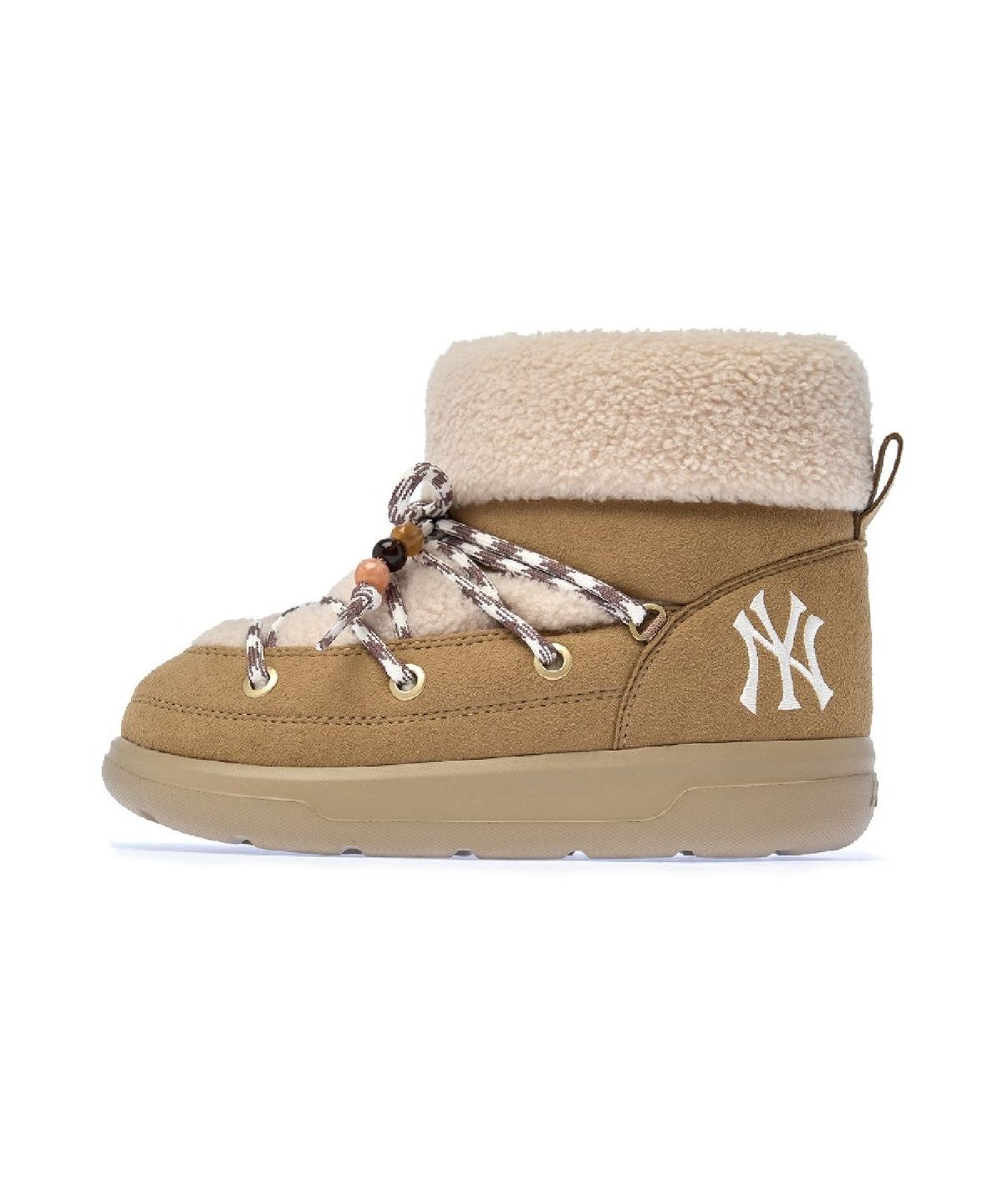 엠엘비(MLB) 레이스업 플리스 부츠 NY (Beige)