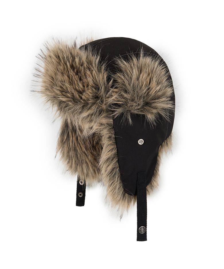 X Stitch Fur Trapper (Black)