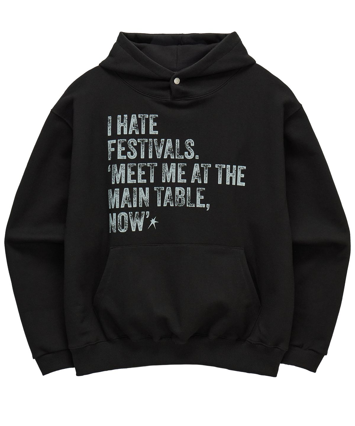 낫띵이즈베럴댄미(NOTHINGISBETTERTHANME) HATE FESTIVALS HOODIE_black
