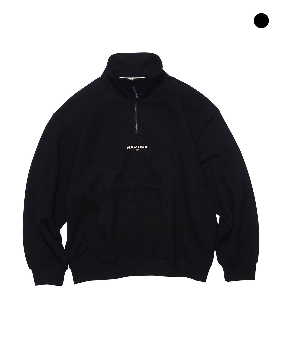 노티카(NAUTICA) 83플래그 하프 집업 스웨트셔츠(블랙) NSW4635