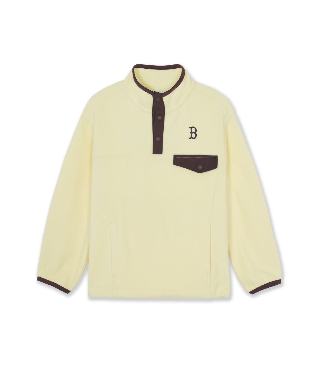 엠엘비 키즈(MLB KIDS) 아웃도어 폴라플리스 반집업 맨투맨 BOS (Mg.Yellow)