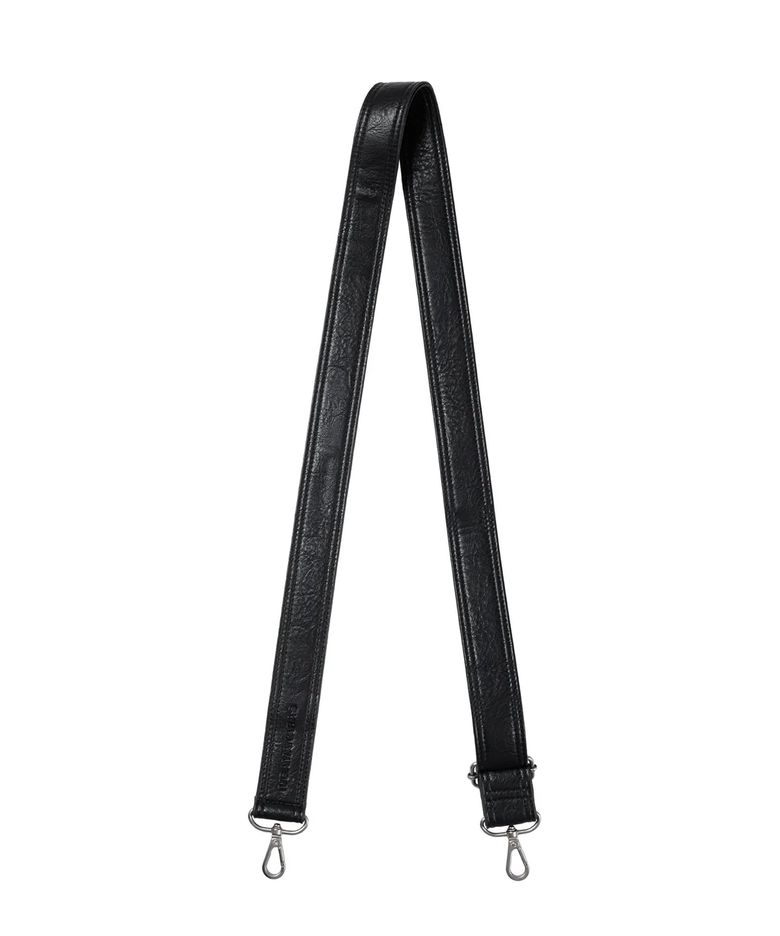 Studded Leather Shoulder Bag (Black) - Strap