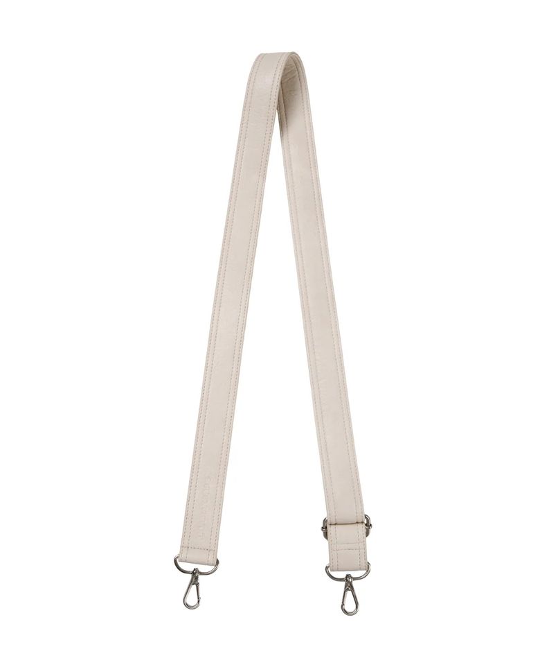 Studded Leather Shoulder Bag (Cream) - Strap