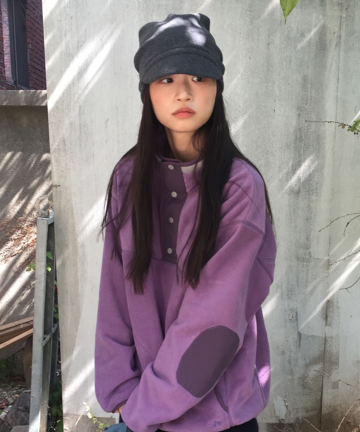 나이스고스트클럽(NICEGHOSTCLUB) FLEECE HALF SNAP PULLOVER_PURPLE(NG2GFUB960A)