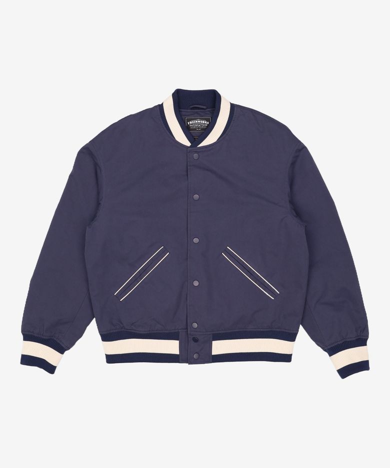 CAVALRY TWILL VARSITY JACKET _ NAVY M