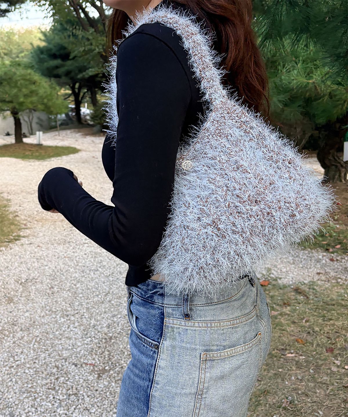 솔티버터핸드웍스(SALTY BUTTER HANDWORKS) Very Furry Shoulder Bag / 베리퍼리숄더백 - Brown