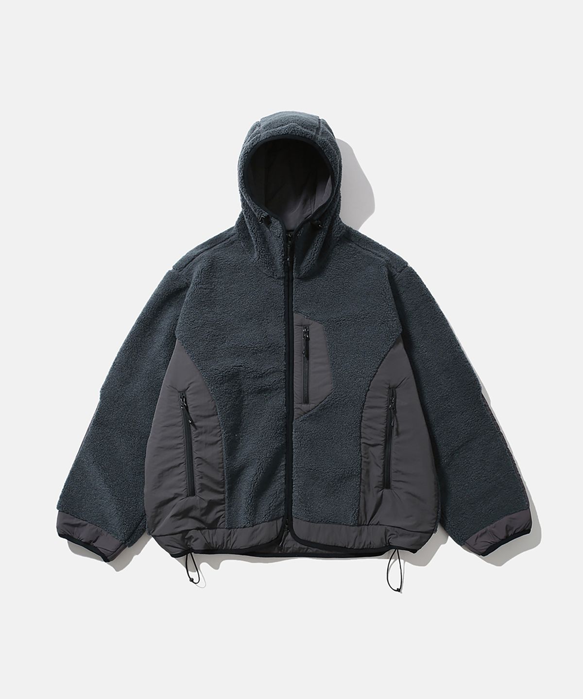 모이프(MOIF) [AW26] HIKER FLEECE HOODIE JUMPER / SLATE GREY