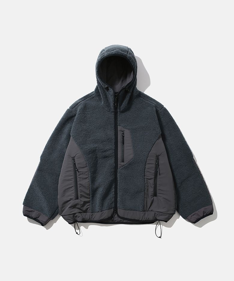 [AW26] HIKER FLEECE HOODIE JUMPER / SLATE GREY