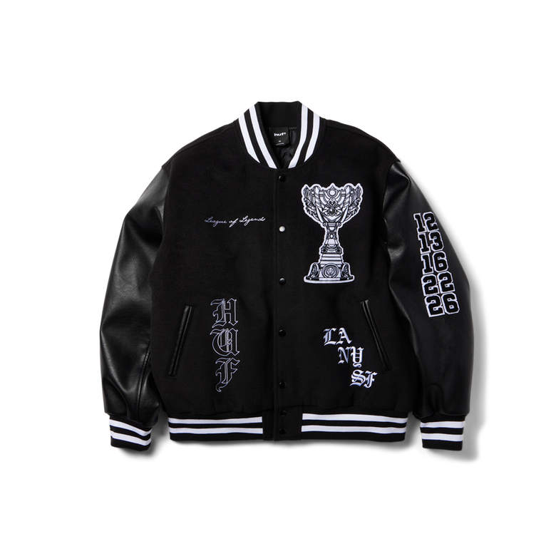 huf x 2026 Worlds 바시티 자켓