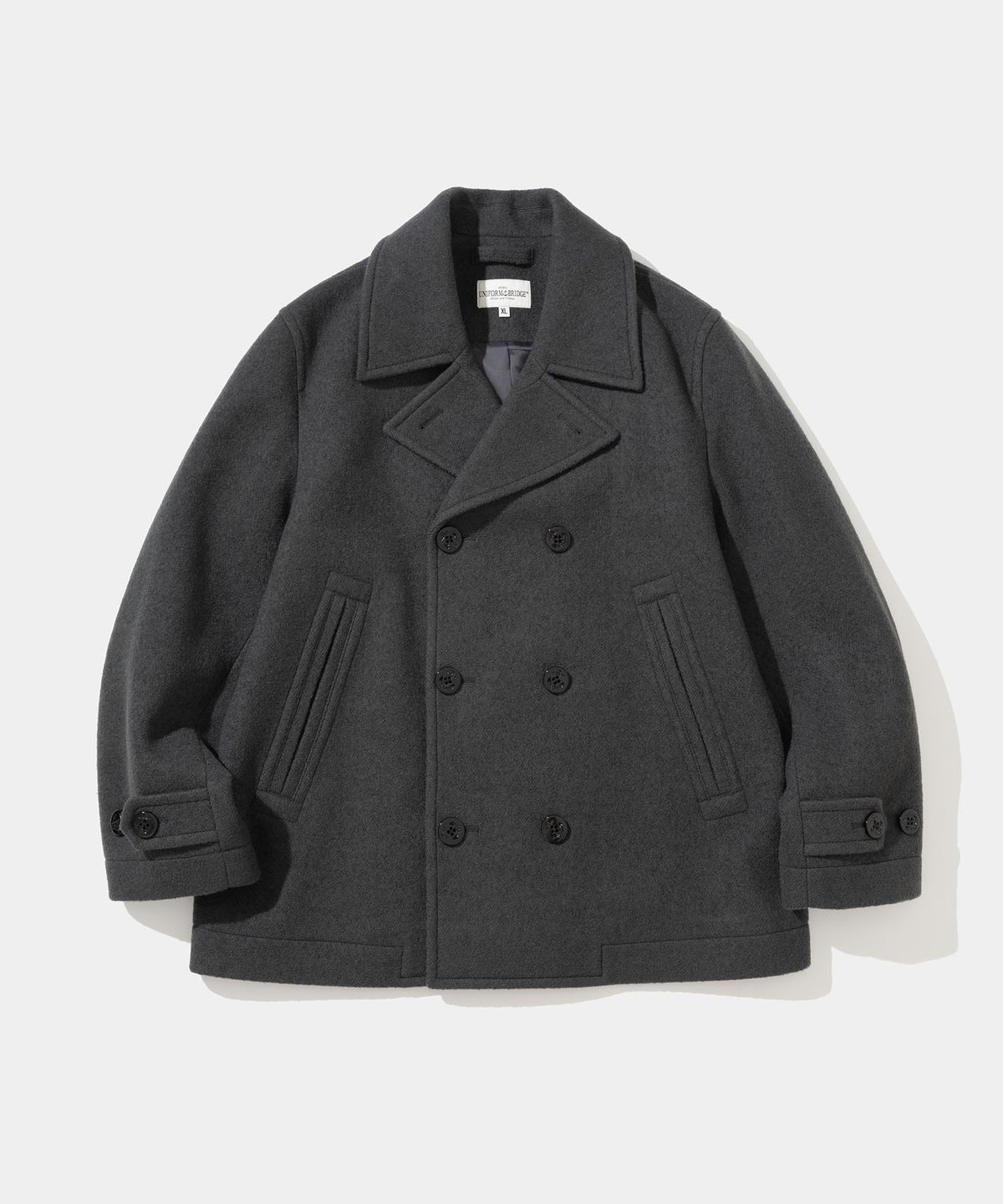 유니폼브릿지(UNIFORM BRIDGE) wool pea coat charcoal
