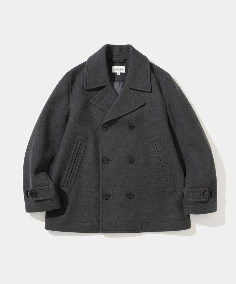 wool pea coat charcoal