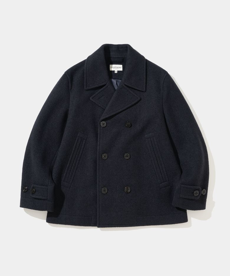 wool pea coat dark navy