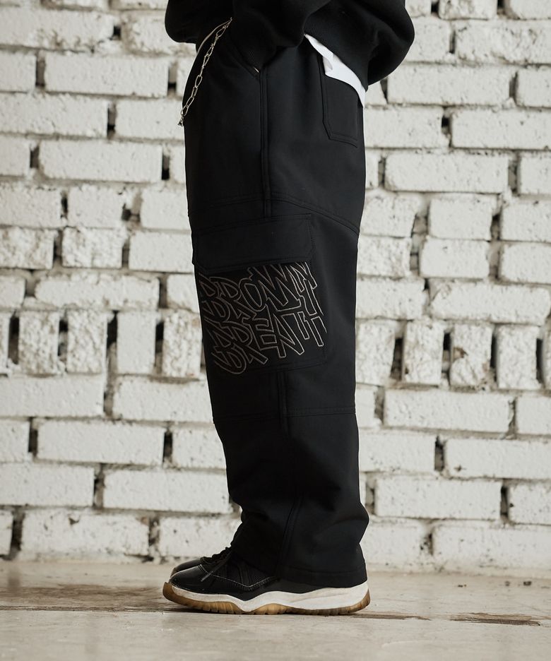 KIDS BRUSHED CARGO PANTS(기모) - BLACK