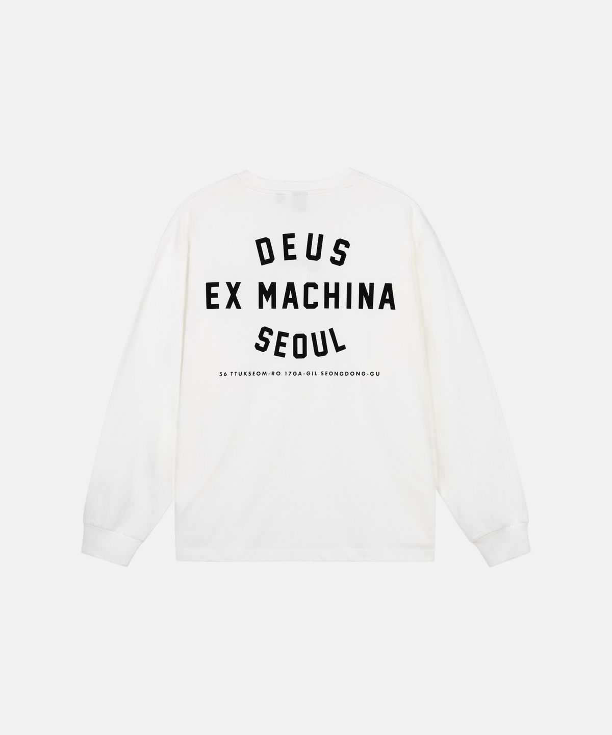 데우스 엑스 마키나(DEUS EX MACHINA) Seoul College Address Ls Tee_White