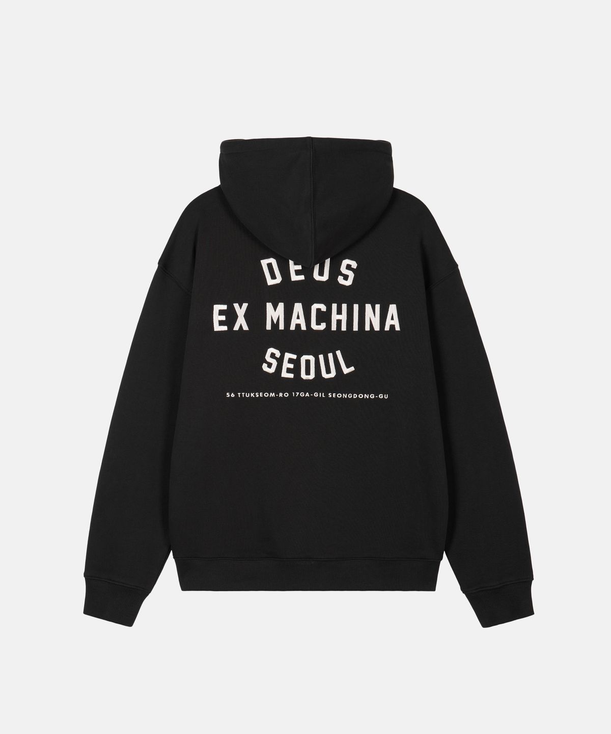 데우스 엑스 마키나(DEUS EX MACHINA) Seoul College Address Zip Hoodie_Black