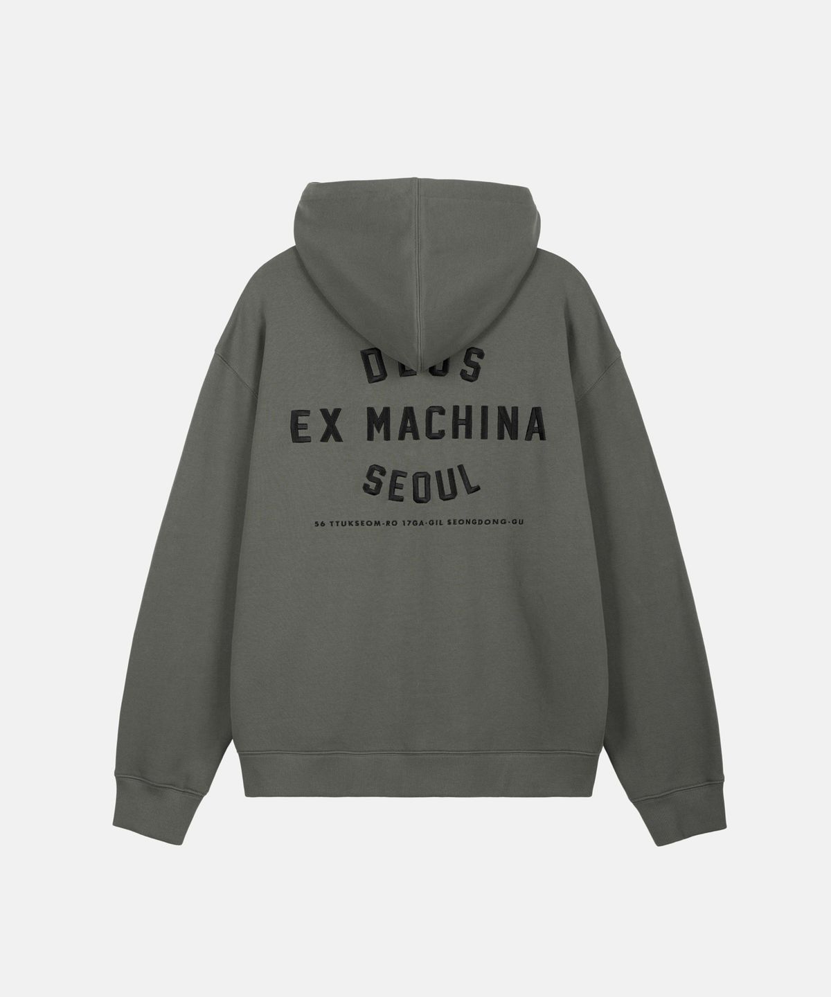 데우스 엑스 마키나(DEUS EX MACHINA) Seoul College Address Zip Hoodie_Charcoal