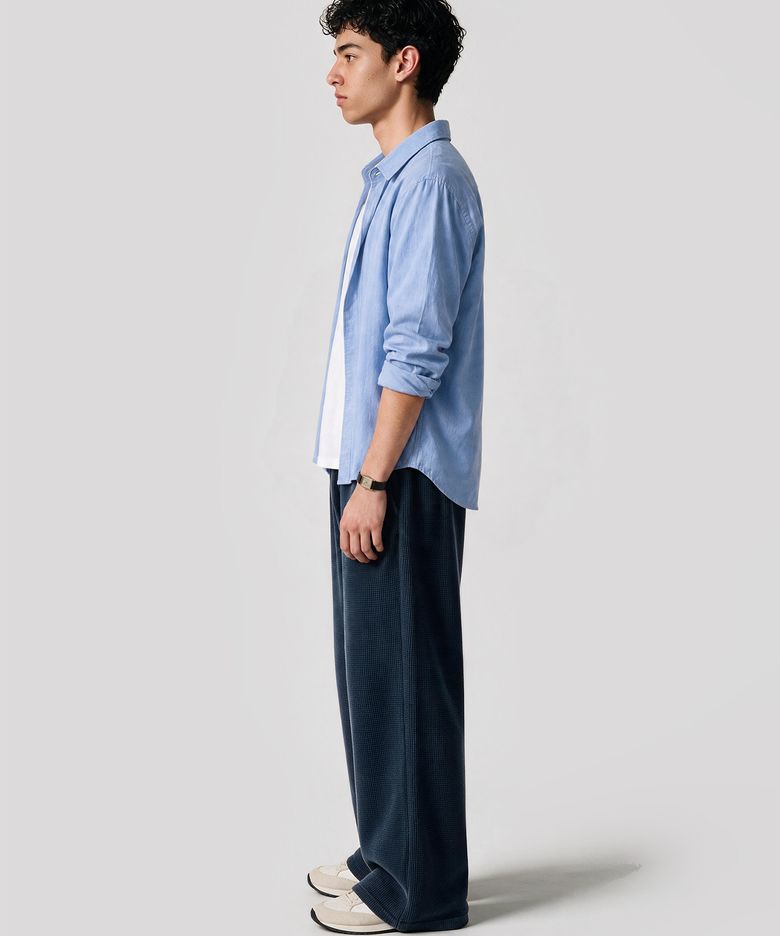 MEN 테이퍼드 스톤 워싱 니트 팬츠-2color