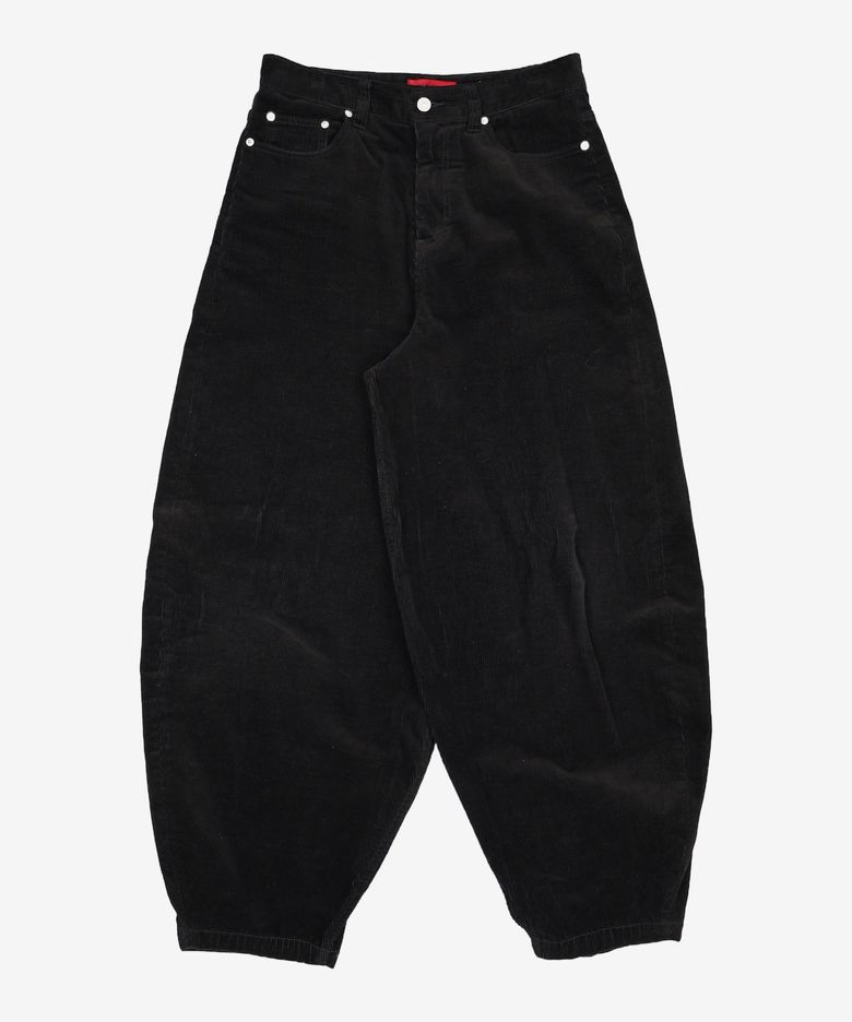CORD DUROY BALLOON PANTS (BLACK) M