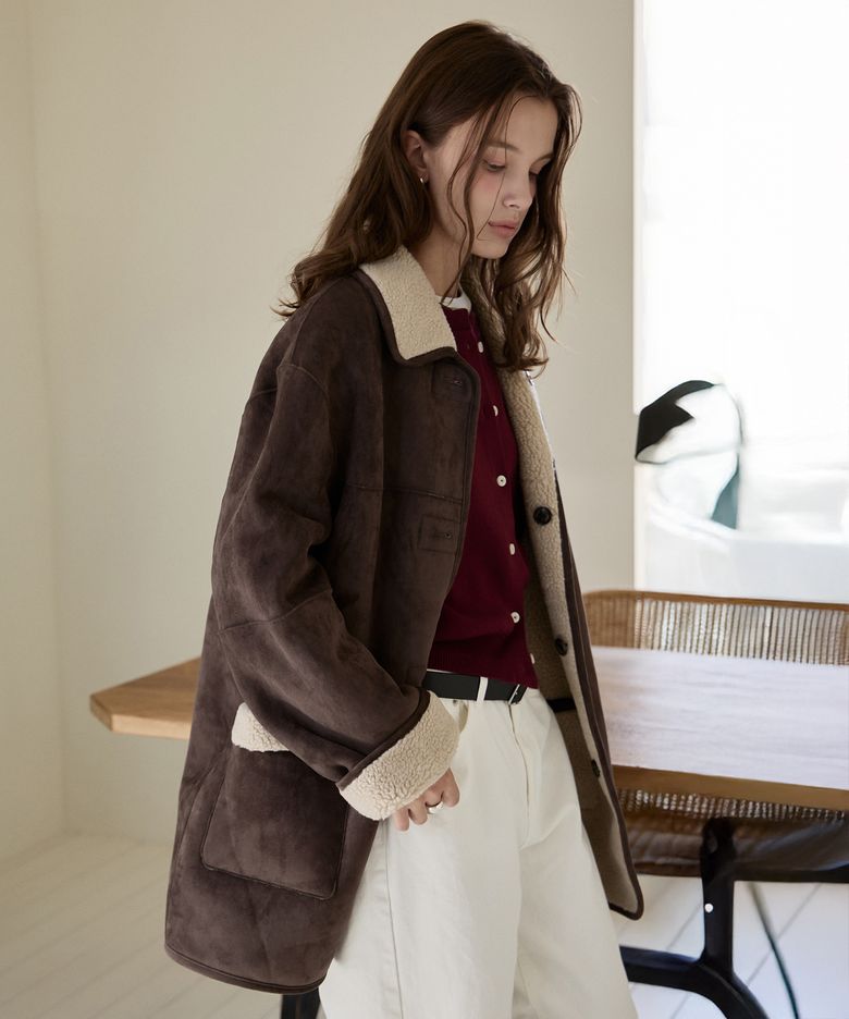 마이 시어링 무스탕_ASH GREY