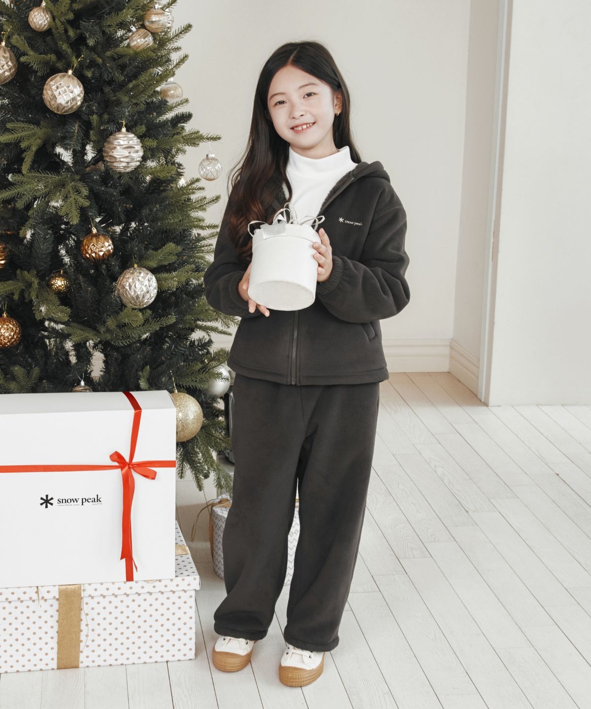스노우피크 어패럴 키즈(SNOWPEAK APPAREL KIDS) 키즈 보아플리스 팬츠 (S26WKFFP81) Choco Brown