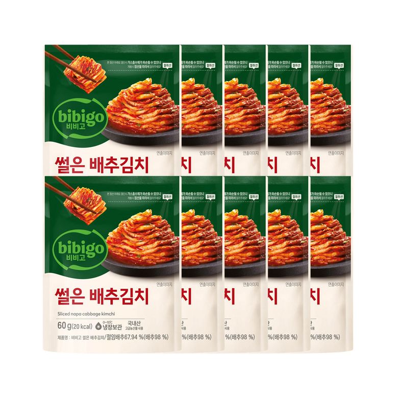 비비고 썰은배추김치 60g x10개