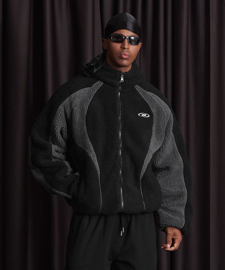 CHROME B BOA FLEECE JACKET [BLACK]