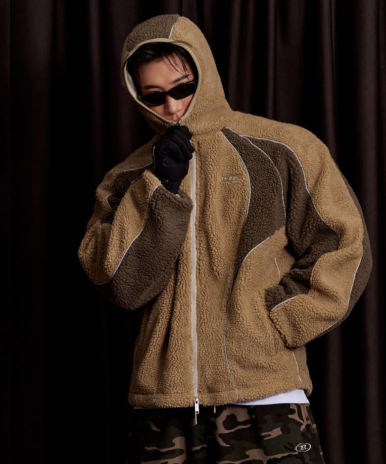 CHROME B BOA FLEECE JACKET [BEIGE]