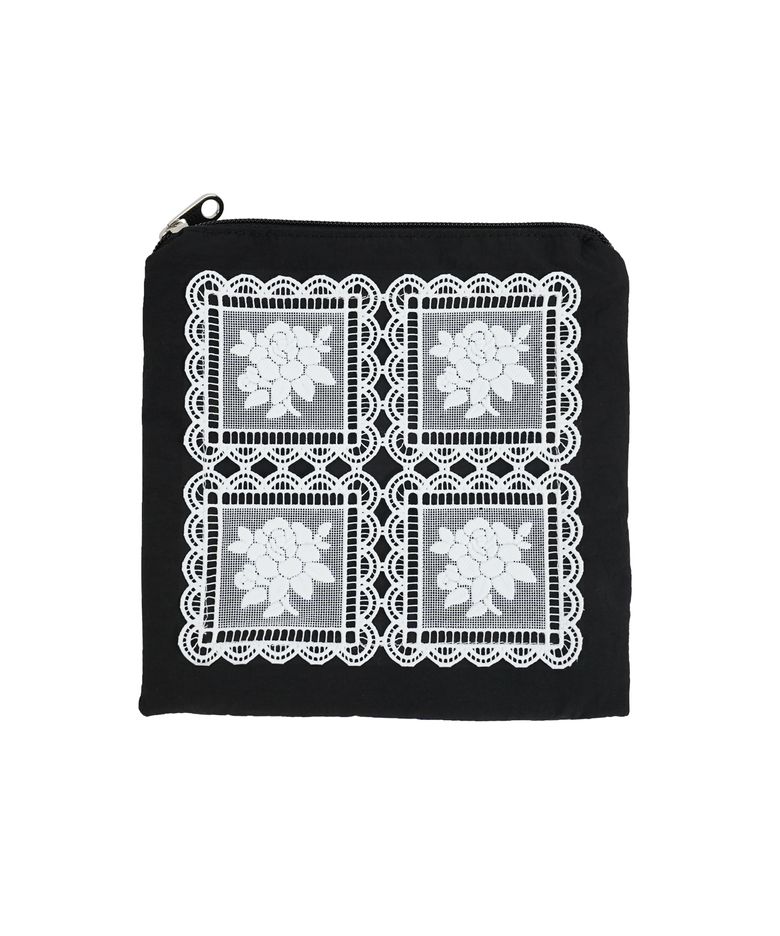 플라워 스티치 파우치 / Flower stitch pouch