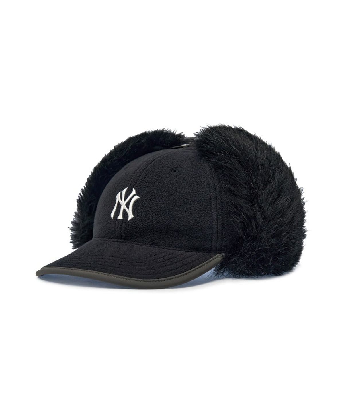엠엘비(MLB) 플리스 배색 트루퍼캡 NY (Black)