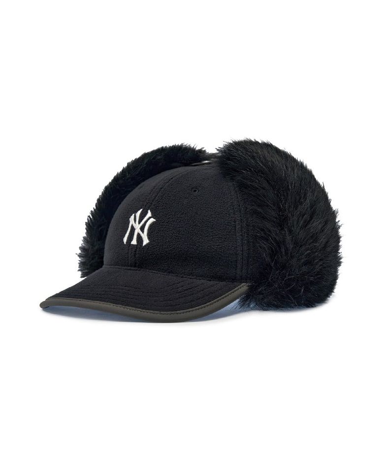 플리스 배색 트루퍼캡 NY (Black)