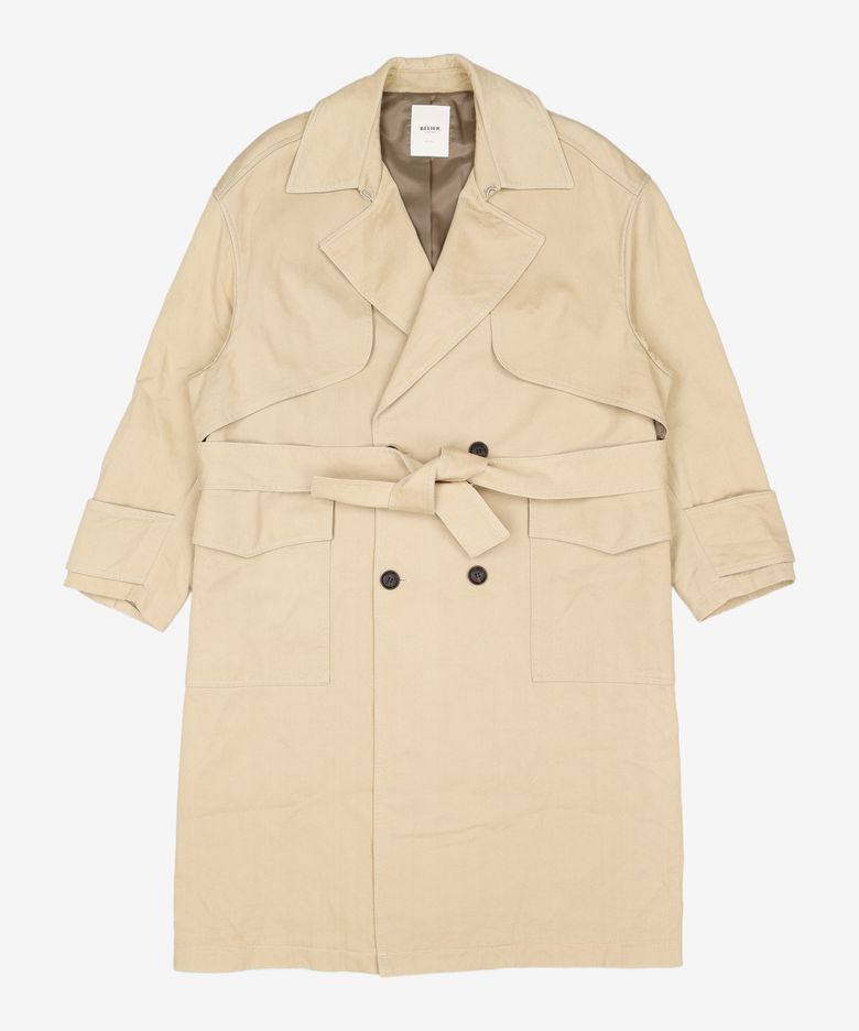 Oversized Trench Coat - Sand Beige  [오버사이즈 트렌치 코트 - 샌드 베이지] M