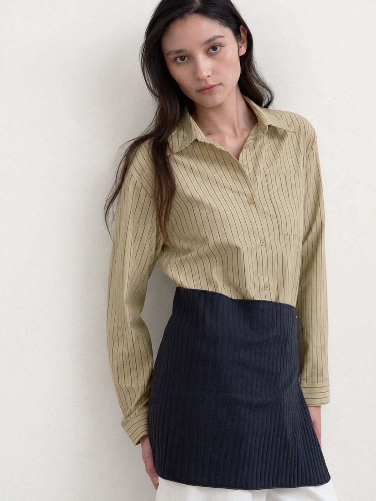 메르헨(MERCHEN) Cotton layered wrap skirt_3color