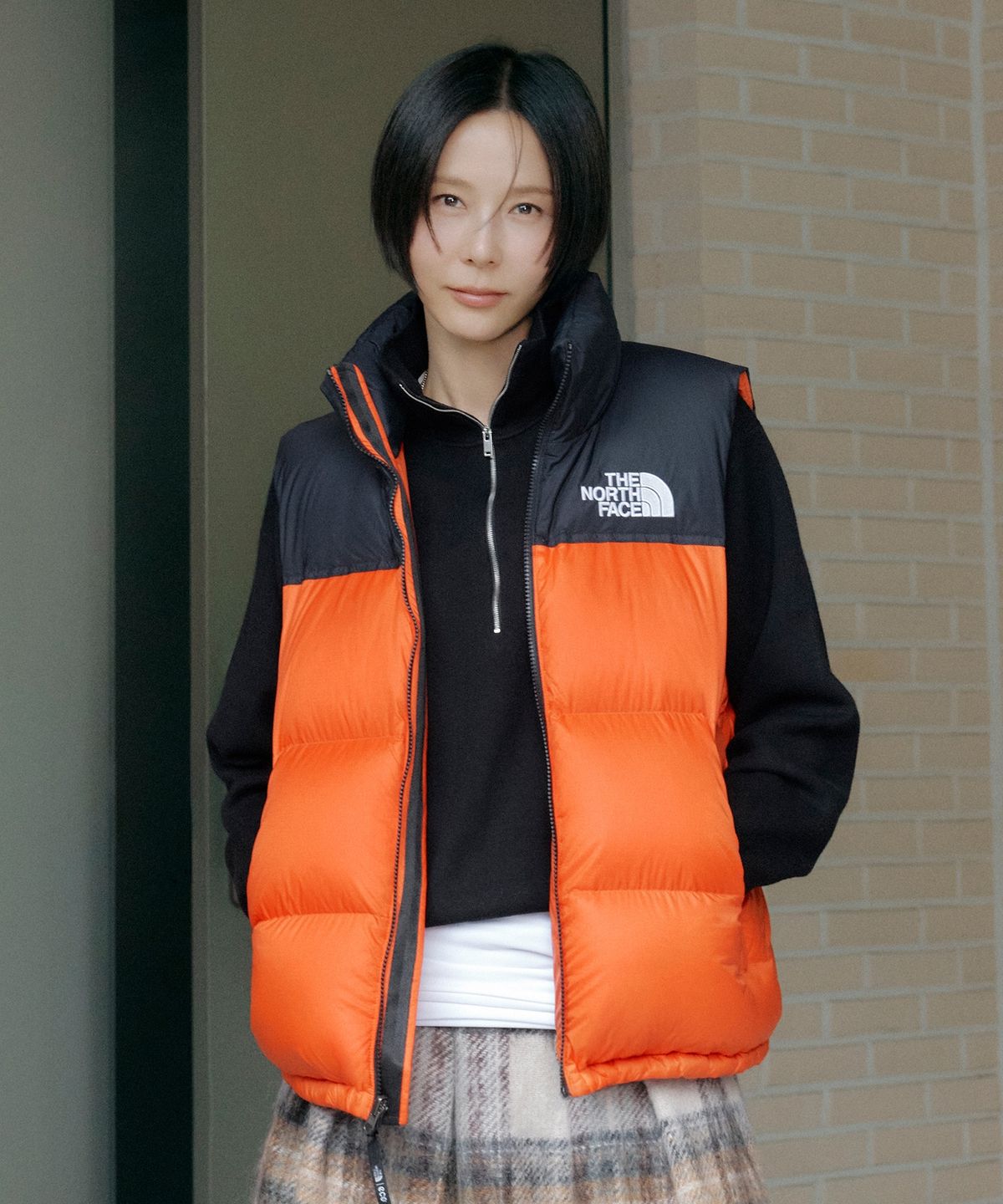 노스페이스(THE NORTH FACE) NV1DS65C 남성 1996 레트로 눕시 다운 베스트 ORANGE