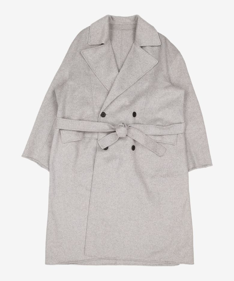 HANDMADE OVERSIZED DOUBLE COAT GREY S