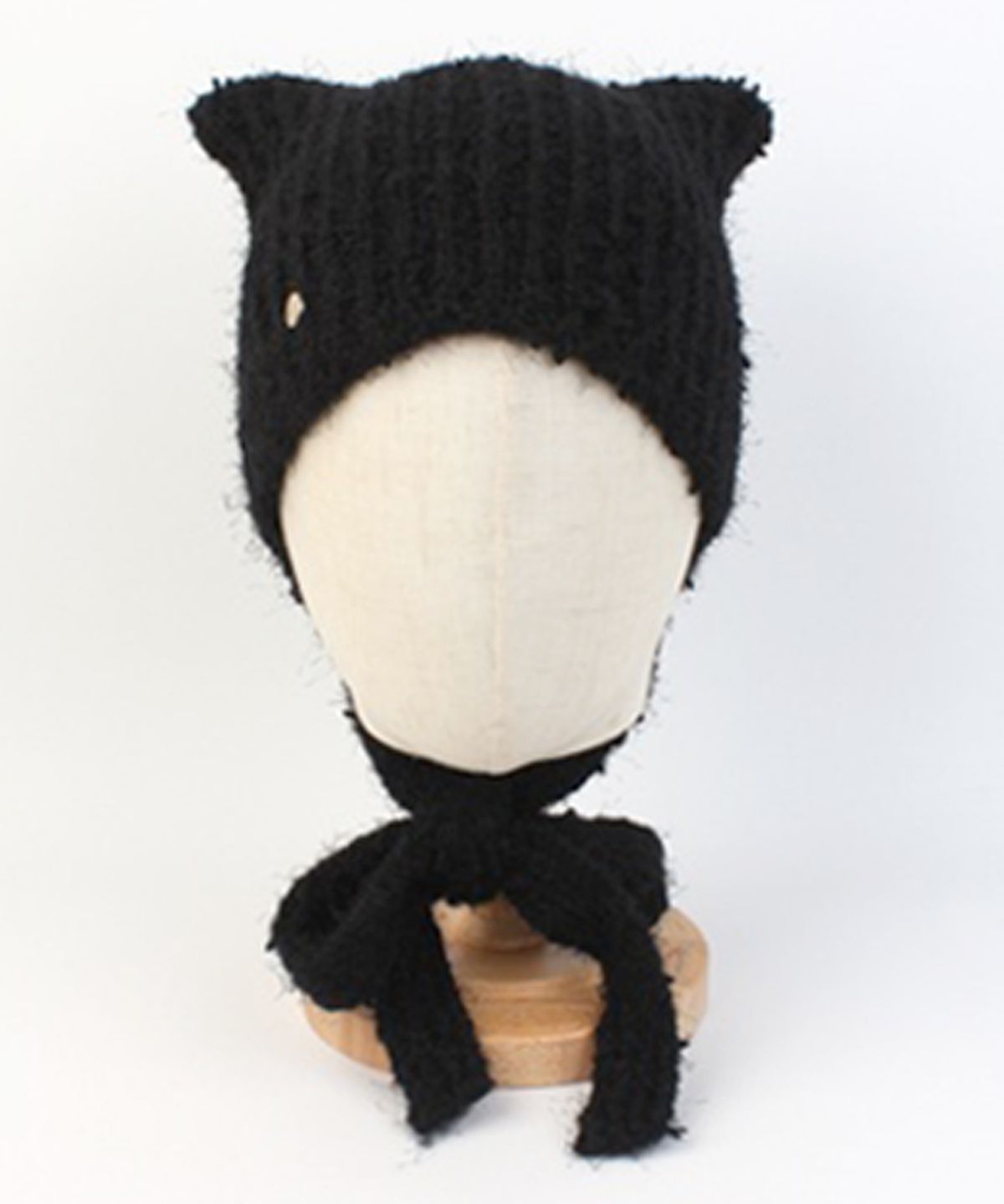 유니버셜 케미스트리(UNIVERSAL CHEMISTRY) Cat Wool Logo Black Bonnet Hat 고양이모자
