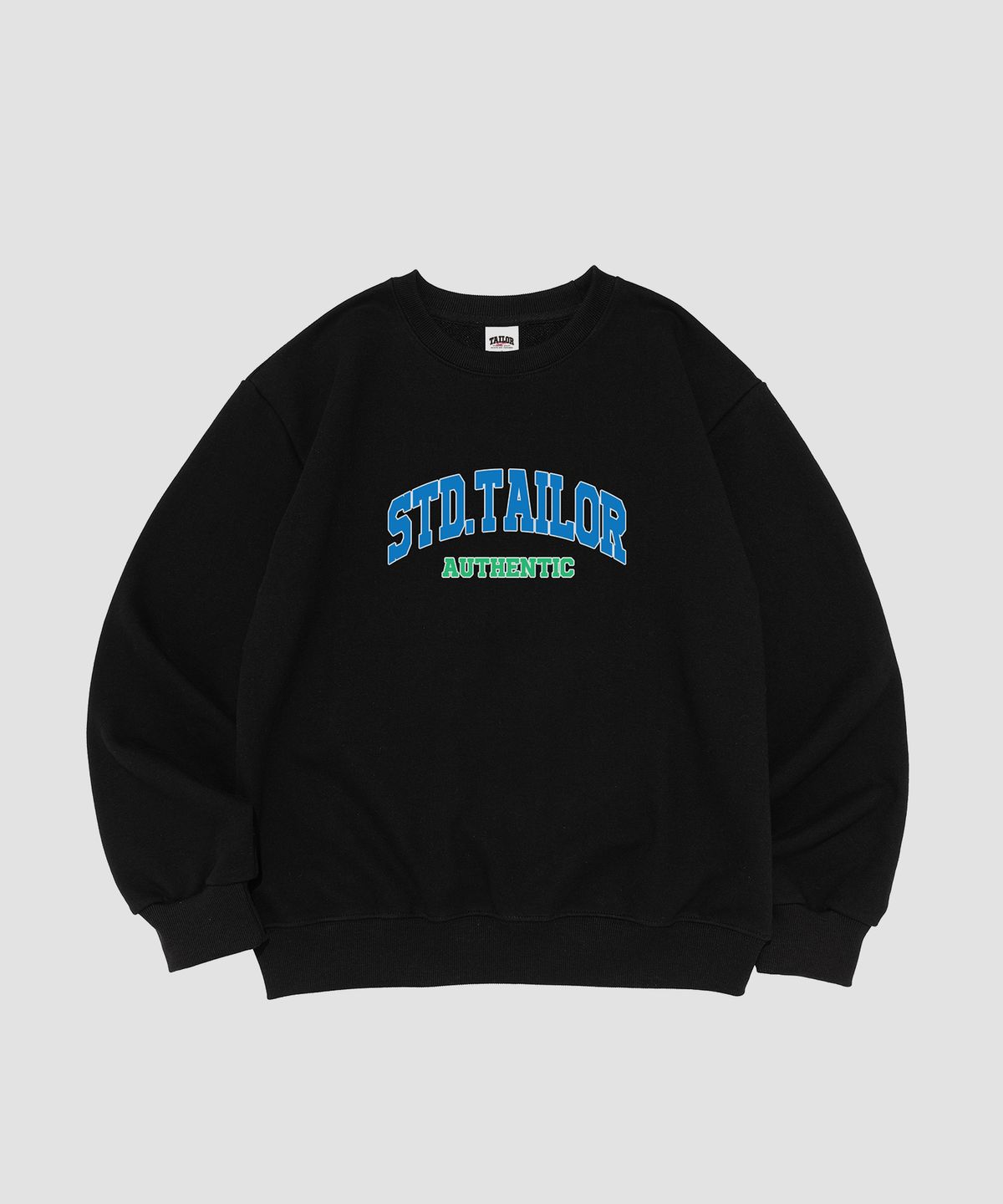 테일러 스튜디오(TAILOR STUDIO) [기모/NO기모] STD 테일러 아치 로고 맨투맨 (블랙)