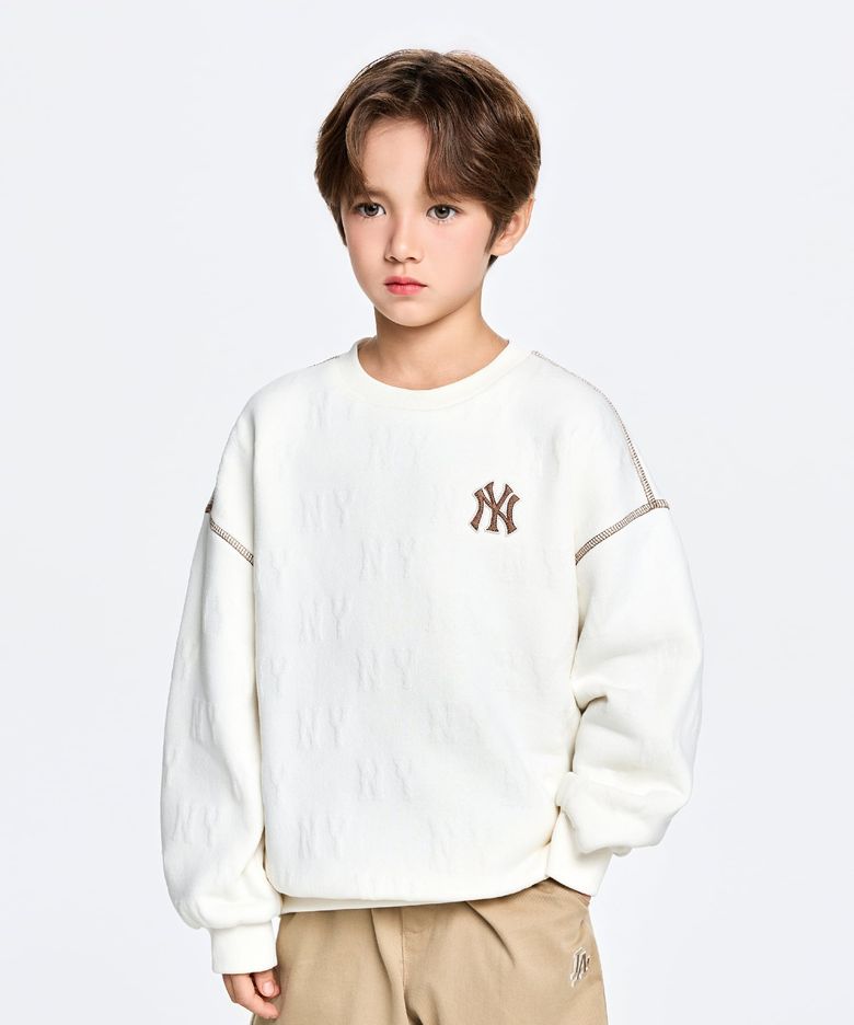 스트릿 모노그램 JQD 기모 맨투맨 NY (Ivory)