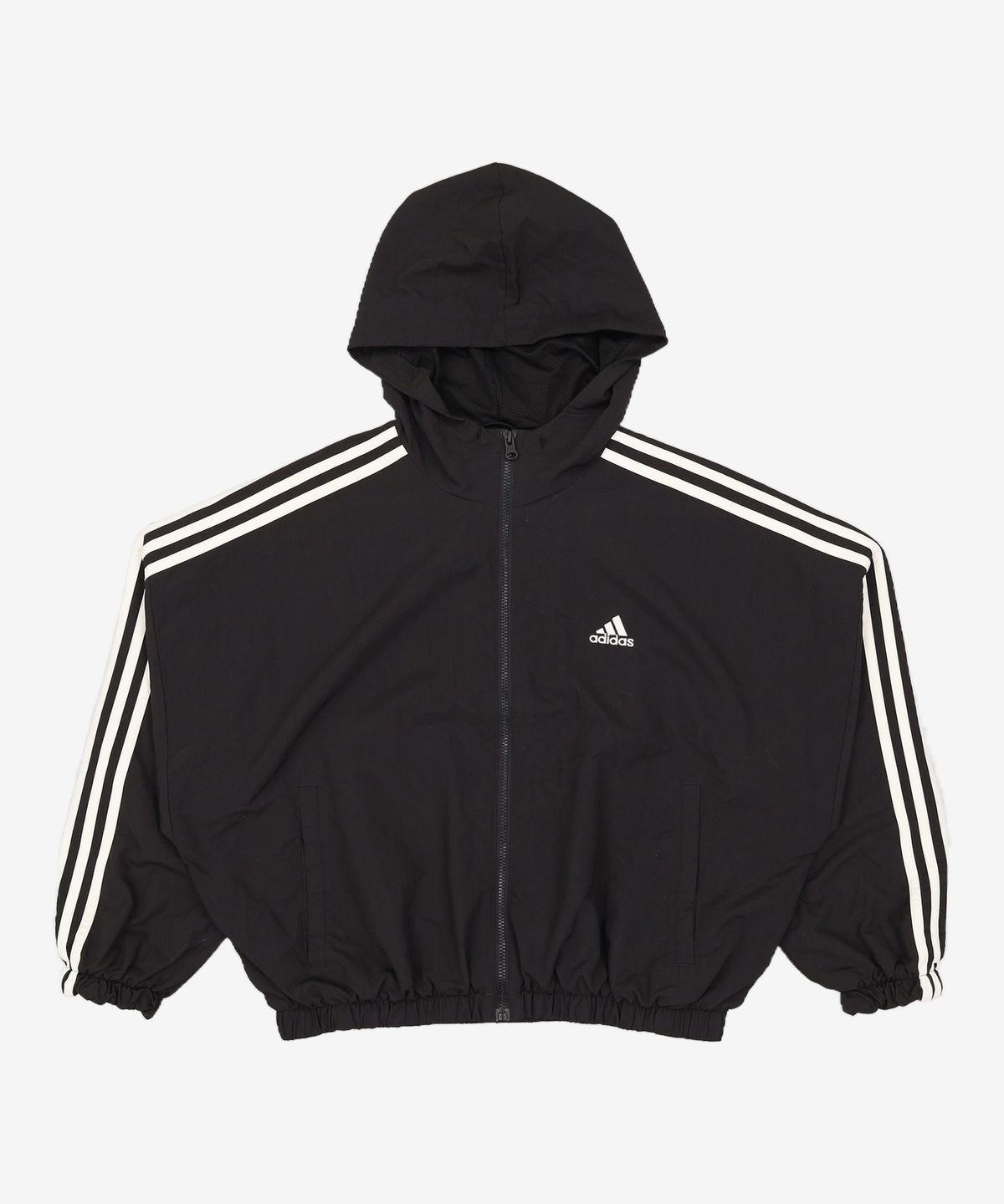 아디다스(ADIDAS) 에센셜 3S 우븐 윈드브레이커 - 블랙 HT3399 L